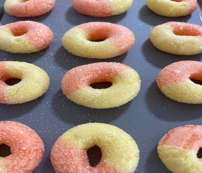 Frosty Peach Hoops